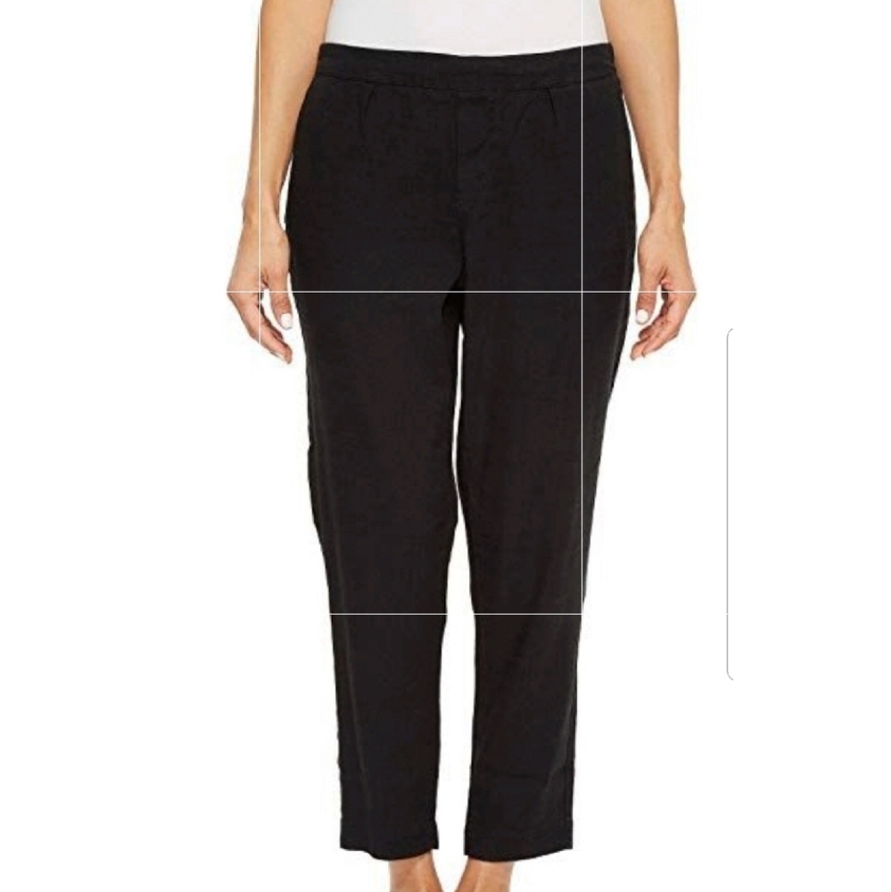 Dockers Black Linen Cotton Jogger Pants Sz 16